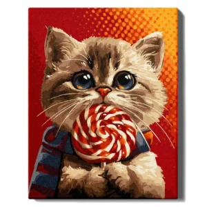 Kaķis ar konfektēm