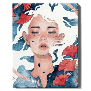 Meitene ar baltiem matiem