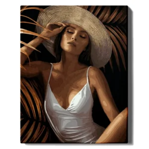 Meitene starp zeltainām lapām