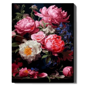 Peonijas un rozes