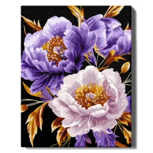 Violetas un zelta peonijas